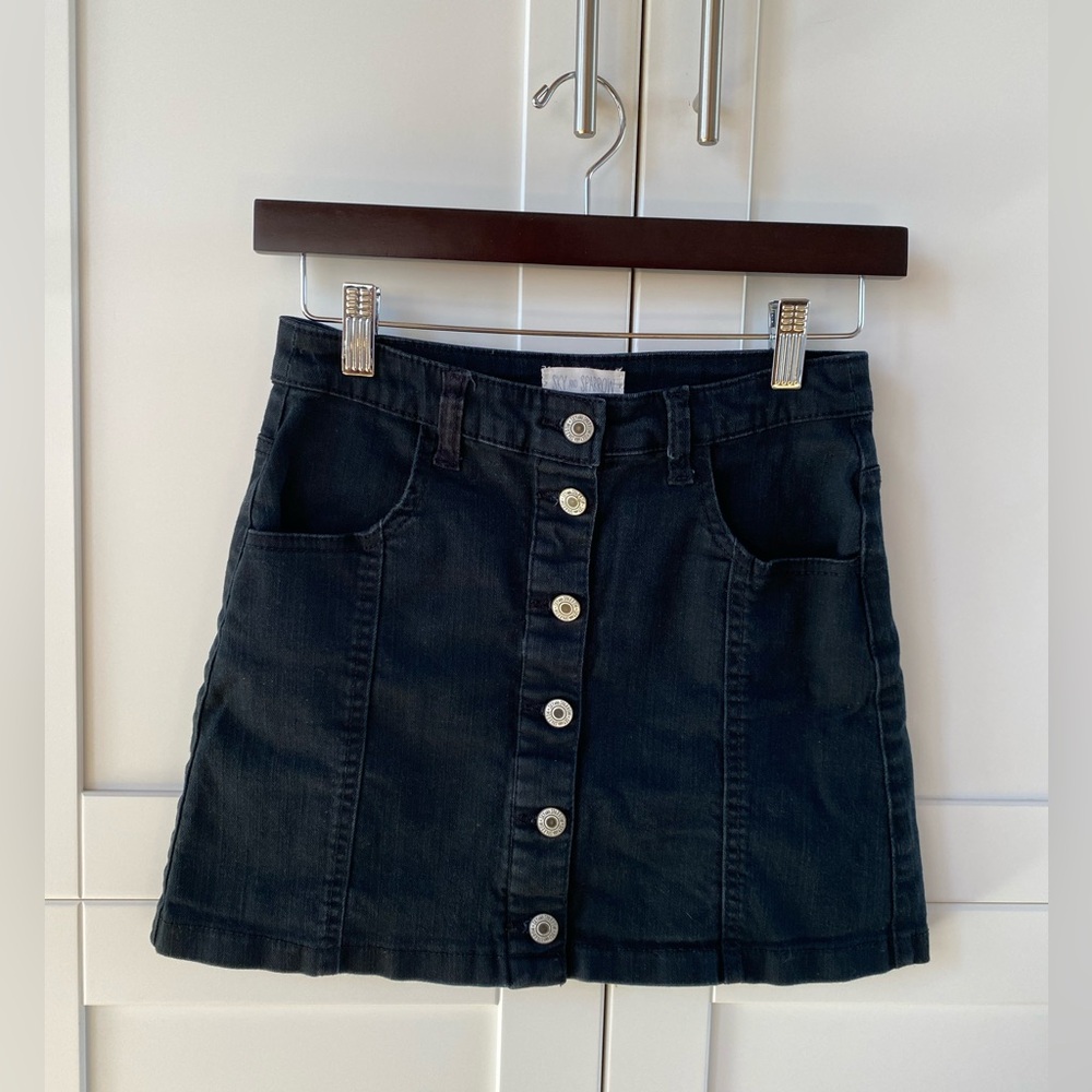 Sky & Sparrow Denim Button Down Skirt